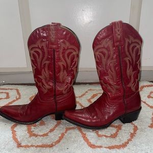 Shyanna red cowgirl boots